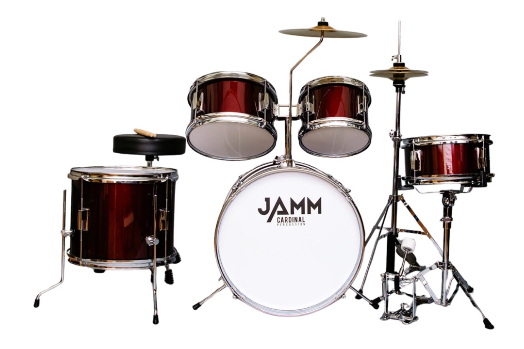 JAMM Junior-Sized Drum Sets 5 Piece Drum Set (Red)