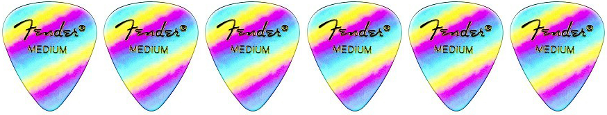 FENDER 351 SHAPE CLASSIC CELLULOID 12-PACK, RAINBOW, THIN