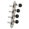 GROVER PROFESSIONAL MANDOLIN "F" STYLE NICKEL SET 8 4 + 4 ON PLATE W/  BLACK BUTTON