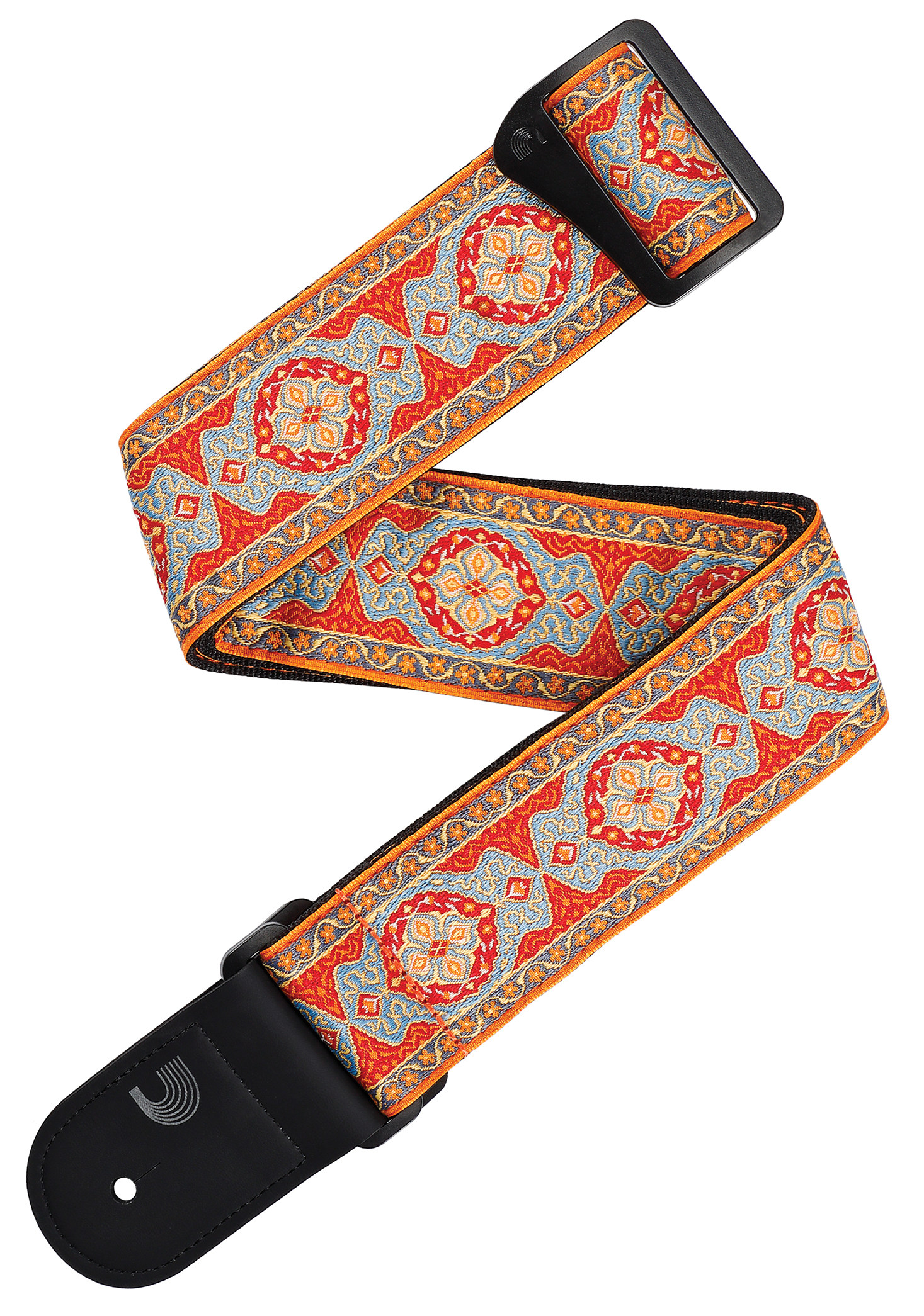 D'ADDARIO ECO COMFORT PERSIAN WOVEN YELLOW GUITAR STRAP