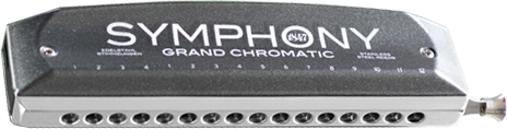 SEYDEL SYMPHONY GRAND CHROMATIC HARMONICA, ALUMINUM, 16-HOLE