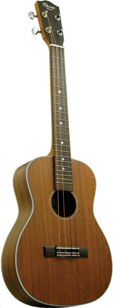 OHANA BARITONE UKULELE, 21-FRET, CUTAWAY, SOLID MAHOGANY TOP,