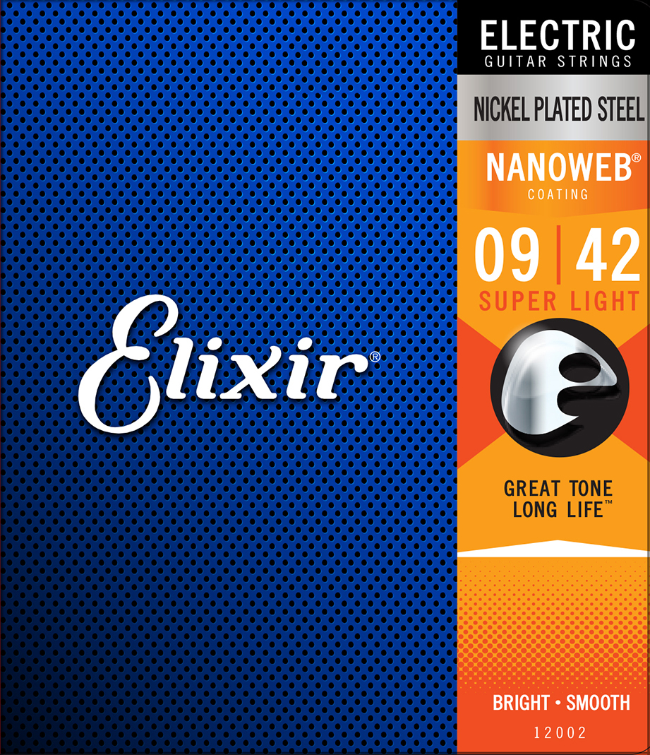 ELIXIR NICKEL PLATED ELECTRIC GUITAR STRING SET W/NANOWEB