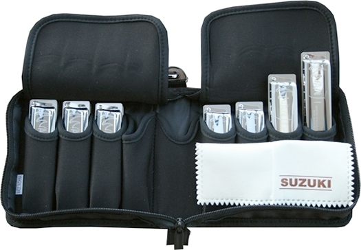 SUZUKI MANJI 7 KEY HARMONICA SET: C,G,A,D,E,F,Bb