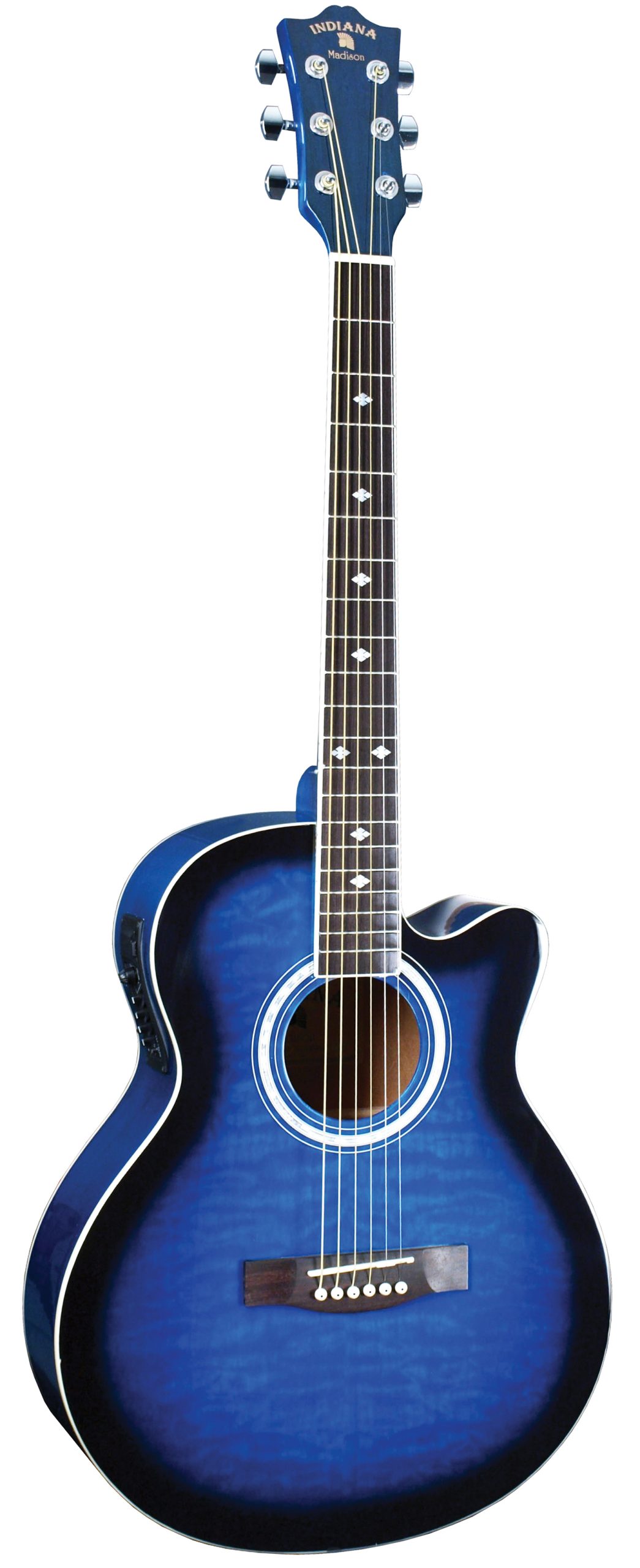 INDIANA MADISON ELITE GUITAR, QUILT BLUE