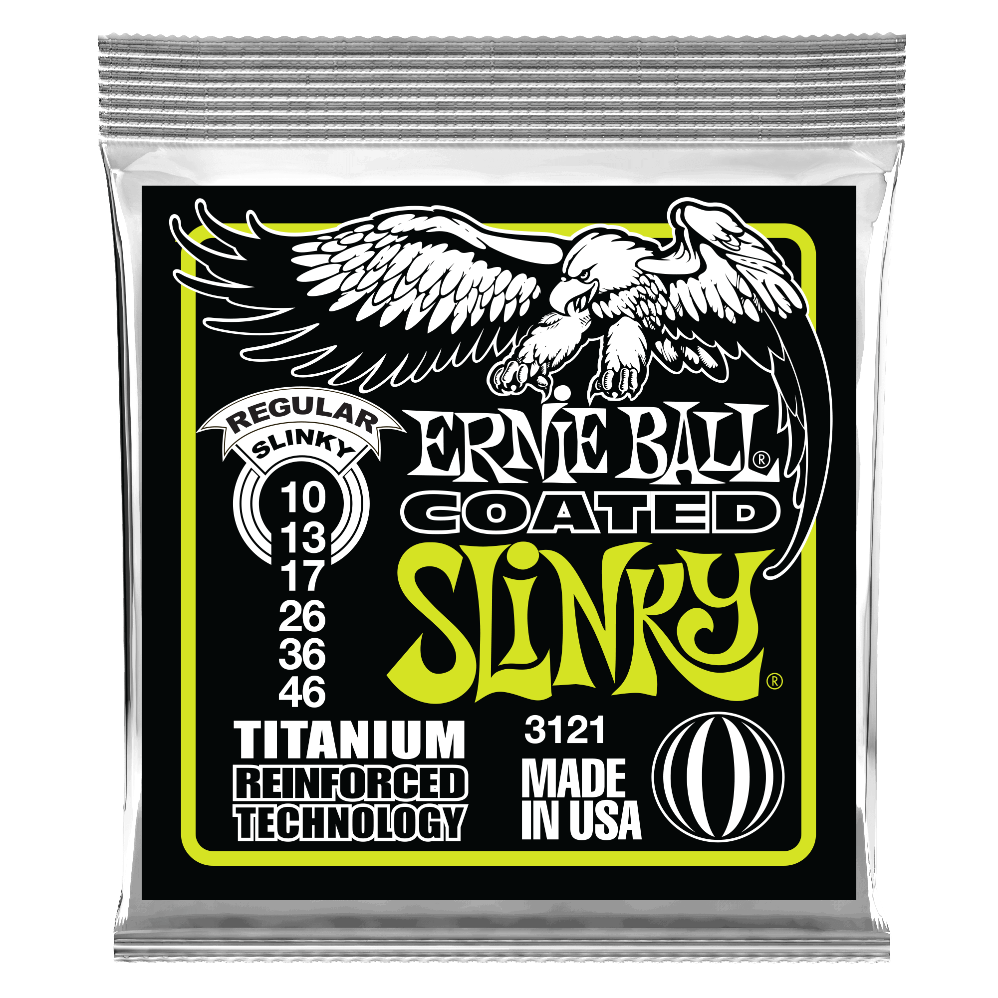 Regular Slinky Coated Titanium RPS Electric Guitar Strings - 10-46 Gauge