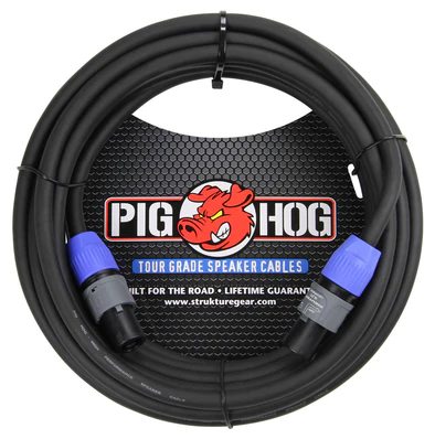 Pig Hog 50ft Speaker Cable, SPKON to SPKON (14 gauge wire)