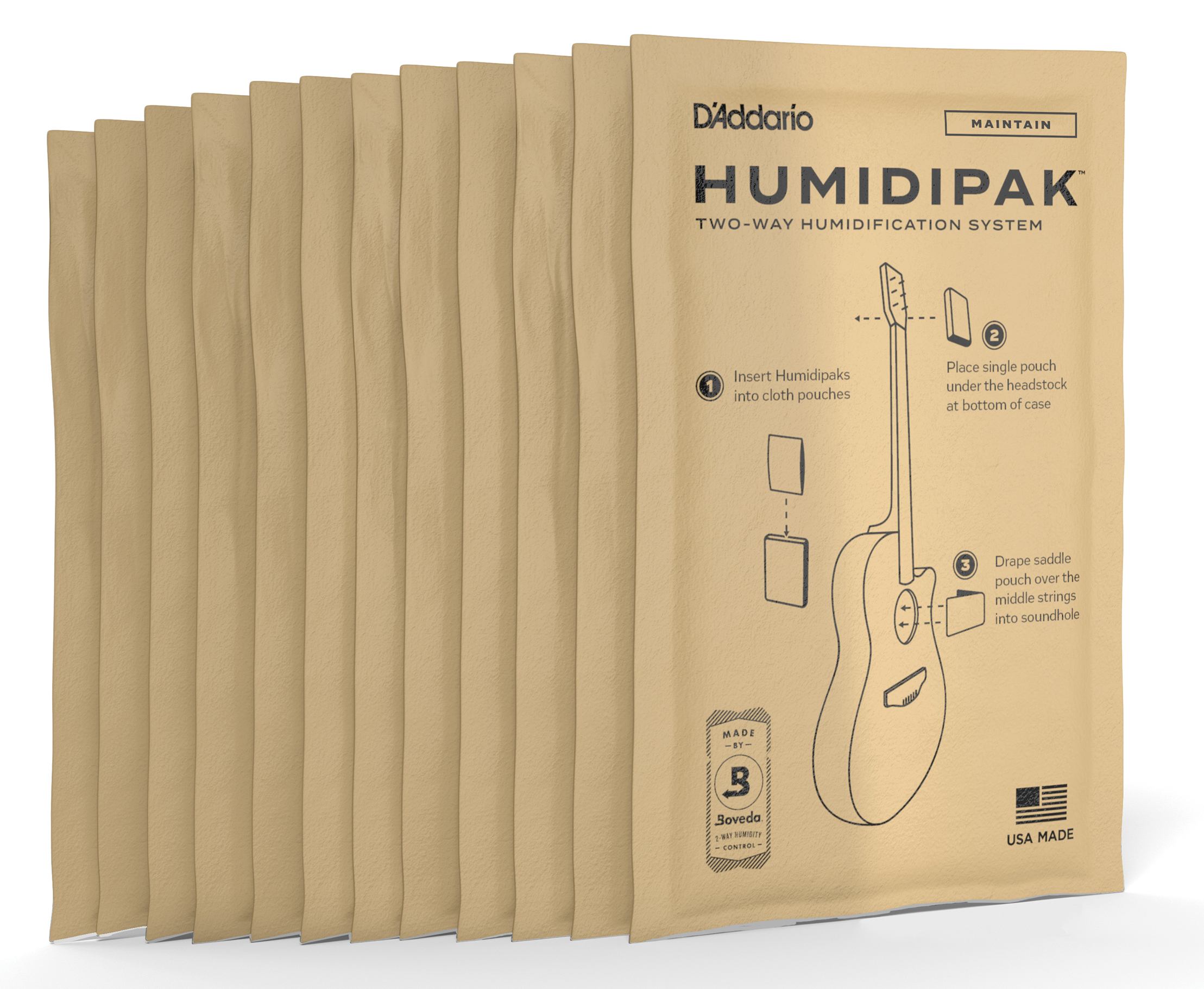D'ADDARIO HUMIDIPAK TWO-WAY HUMIDIFICATION SYSTEM STANDARD REFILL