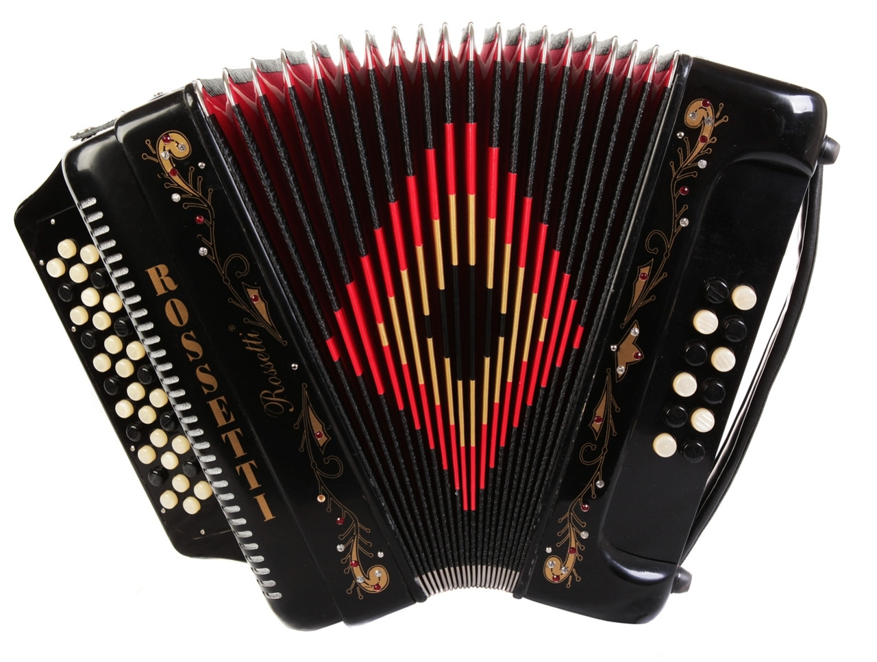 Rossetti 3412 34 Button 3 Switch Diatonic Accordion