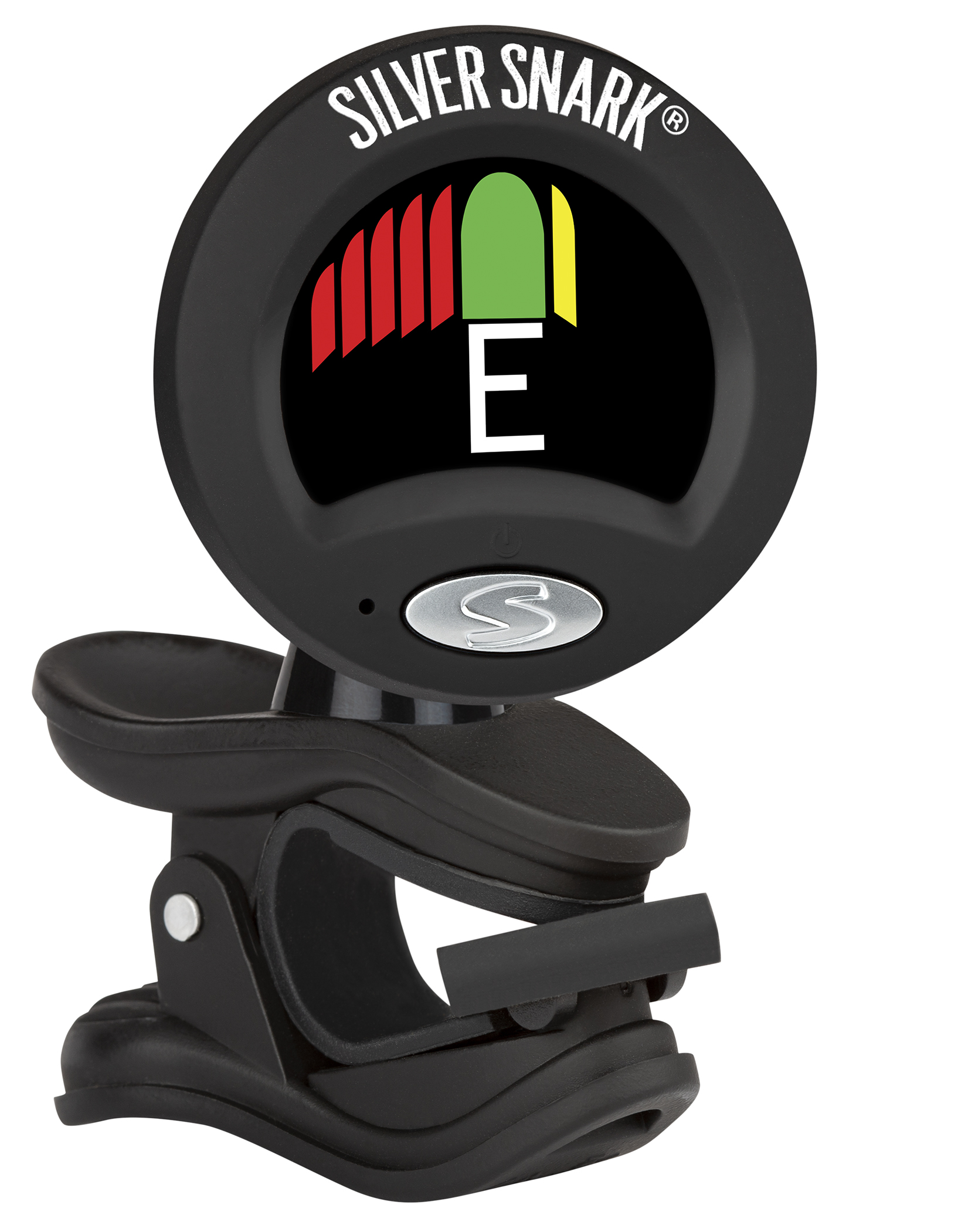 SNARK CLIP-ON TUNER, TUNES ANY GUITAR OR BASS, BLACK SILVER