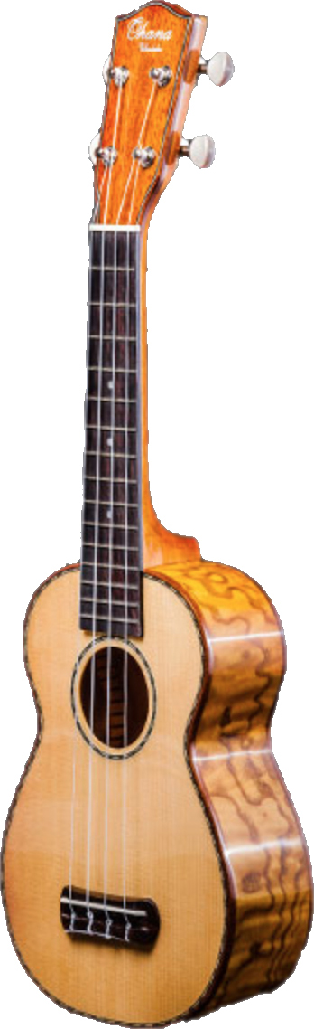 OHANA SOPRANO UKULELE, SOLID SPRUCE TOP, WILLOW WOOD BACK & SIDES