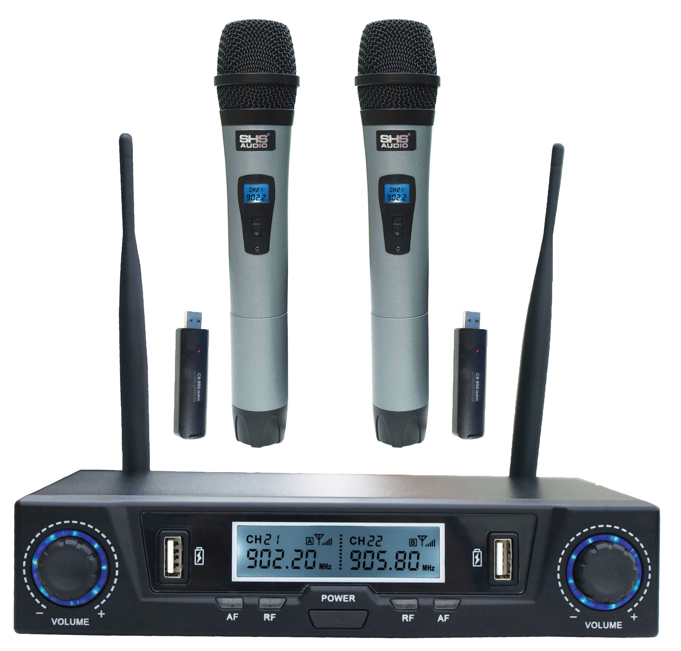 SHS AUDIO DUAL HANDHELD WIRELESS SYSTEM
