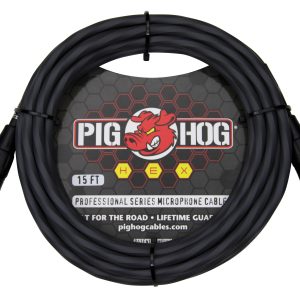 Pig Hog Hex Series Mic Cable, 15ft - Grey