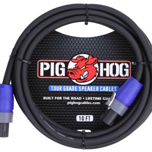 Pig Hog 10ft Speaker Cable, Speakon to Speakon