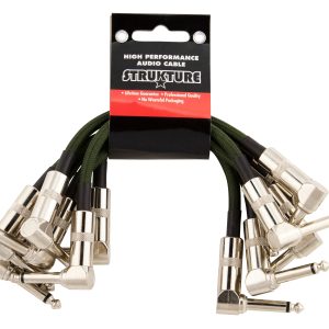Strukture 6 inch Patch Cable 6pk, Military Green
