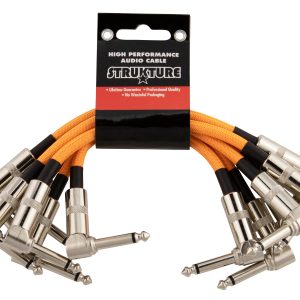 Strukture 6 inch Patch Cable 6pk, Neon Orange