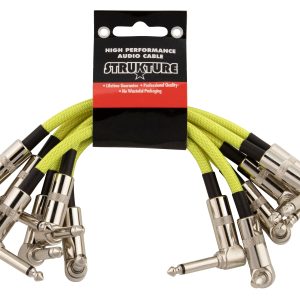Strukture 6 inch Patch Cable 6pk, Neon Yellow