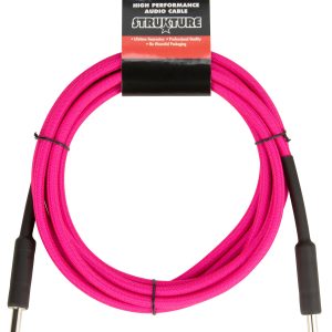 18.6ft Instrument Cable, 6mm Woven - Pink Panic