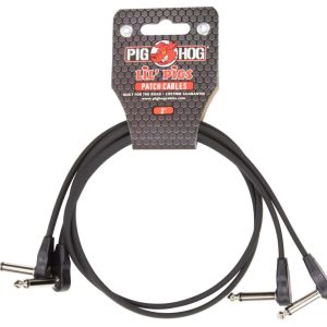 PIG HOG LIL PIGS 2FT LOW PROFILE PATCH CABLES - 2 PACK