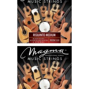 REQUINTO Black Nylon/Silver Plated Wound