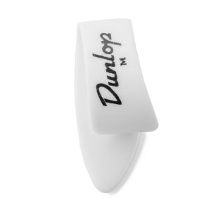 Dunlop 9002P Thumbpicks White Plastic. Medium (4 Pack)