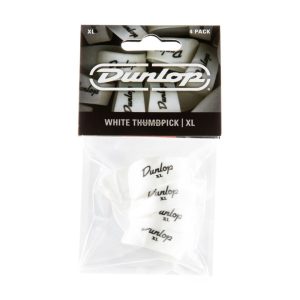 Dunlop ThumbPicks 4 Pack White Extra Large (9004P) Guitar banjo