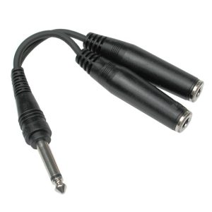 Hosa YPP-111 Y Cable 1/4" TS to Dual 1/4" TSF