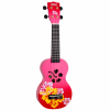 Mahalo MD1-HBRDB Hibiscus Soprano Ukulele. Red Burst