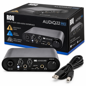 ROQ Audio AUDiQ22 - 2 in 2 out USB Audio Interface