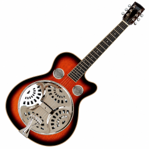 Danville RDL-70C Round Neck Cutaway Resonator Guitar – Sunburst